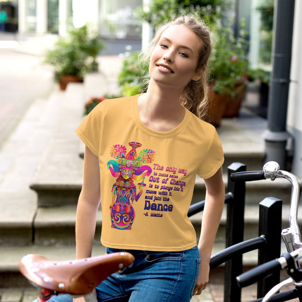 Psychedelic Pop Cropped T-Shirt